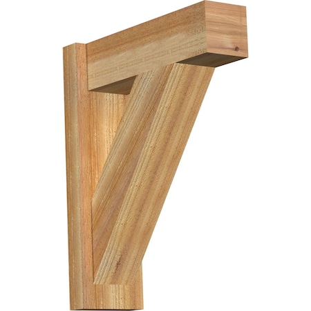 Ekena Millwork Traditional Block Rough Sawn Outlooker, Western Red Cedar, 6"W x 18"D x 22"H OUT06X18X22TRA05RWR